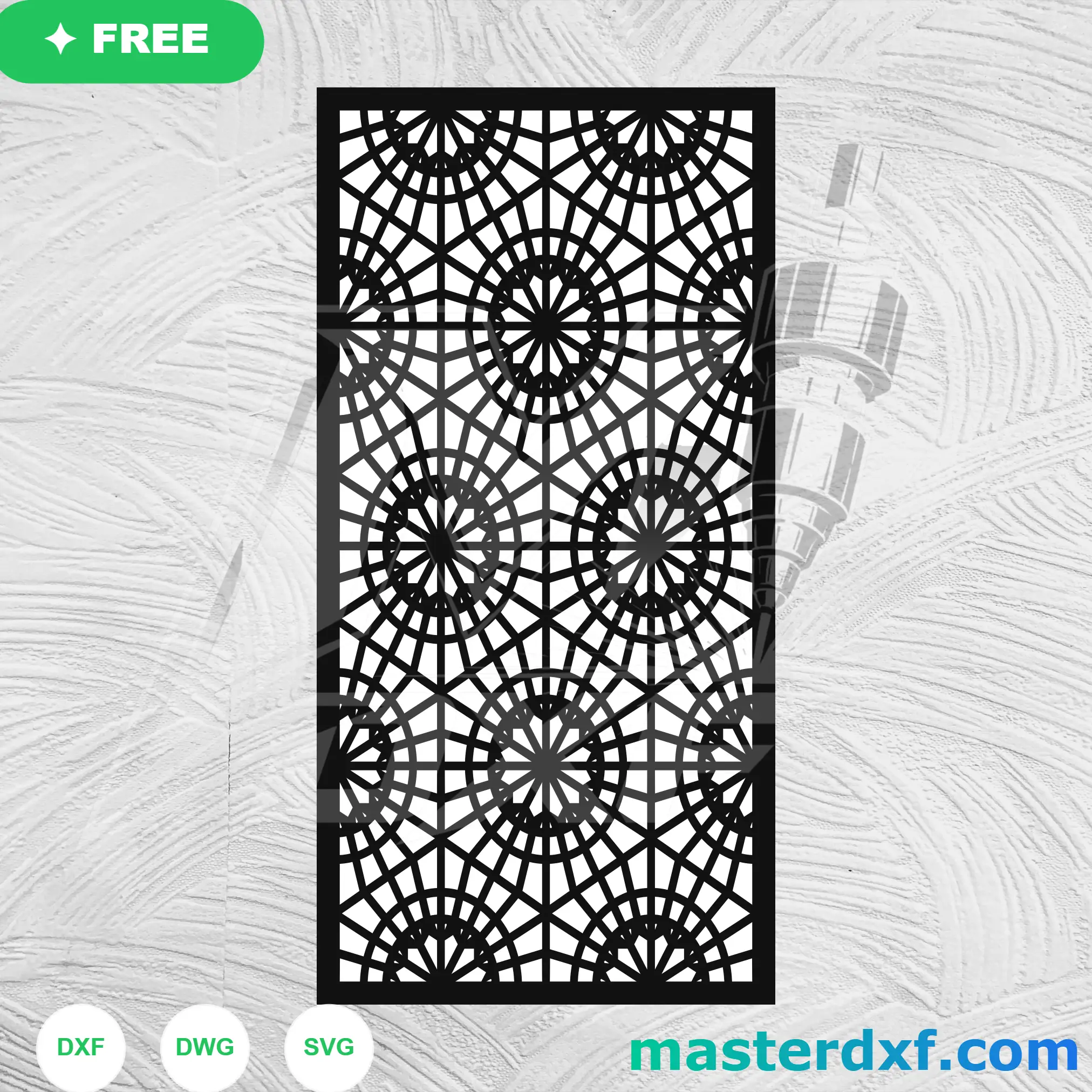Sacred Geometry Islamic Web Mandala Architectural Pattern DXF File
